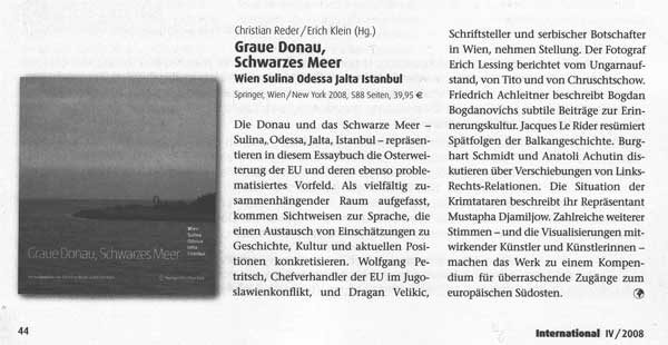 Grau Donau, Schwarzes Meer - International